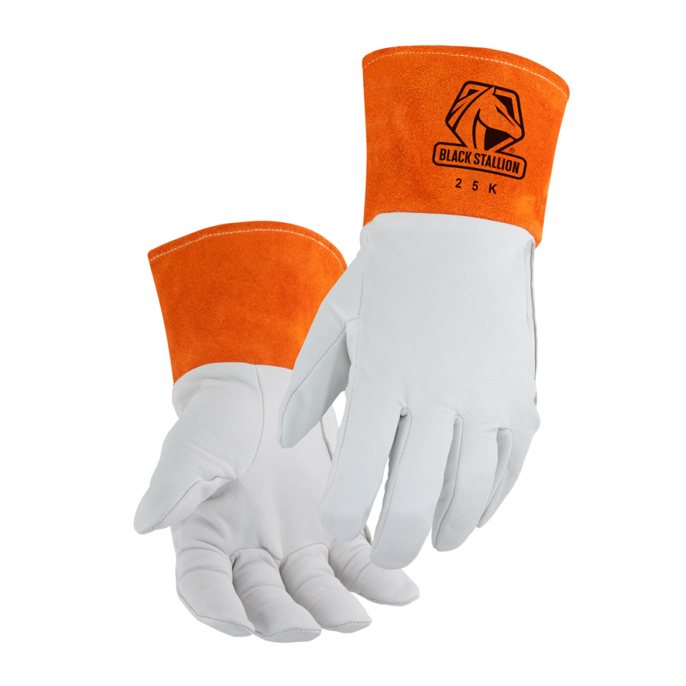 Black Stallion Premium Grain Kidskin TIG Gloves Large - Flockneti