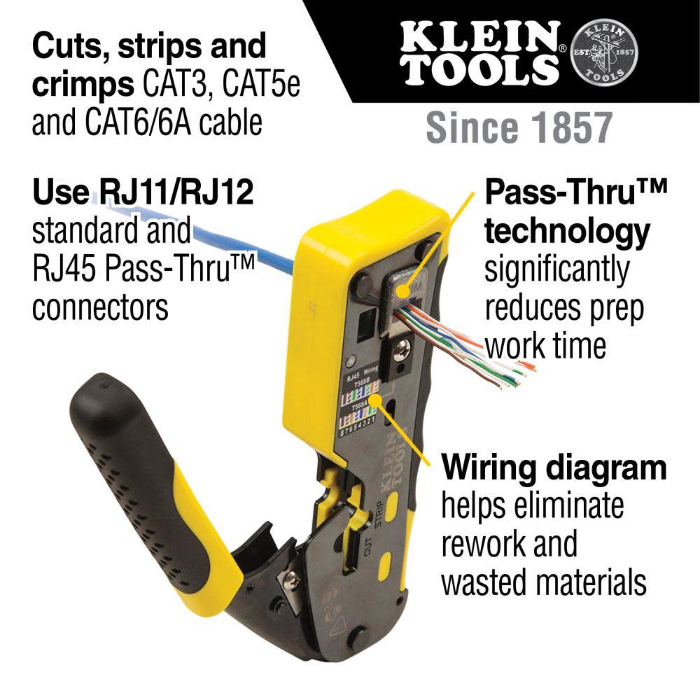 Klein Tools Pass-Thru Modular Crimper - Flockneti