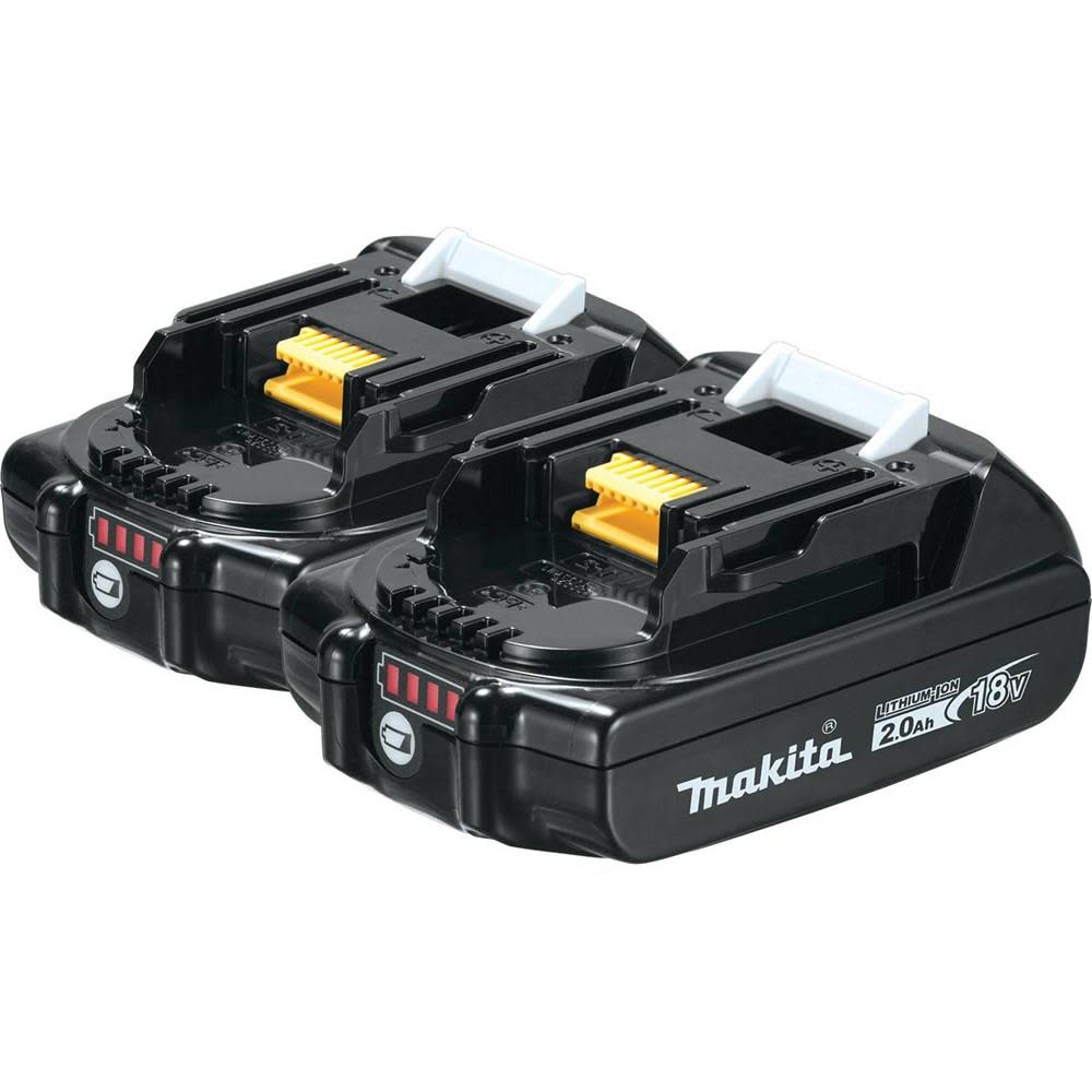 Makita 18 Volt 2.0 Ah Compact Lithium-Ion Battery 2-Pack - Flockneti