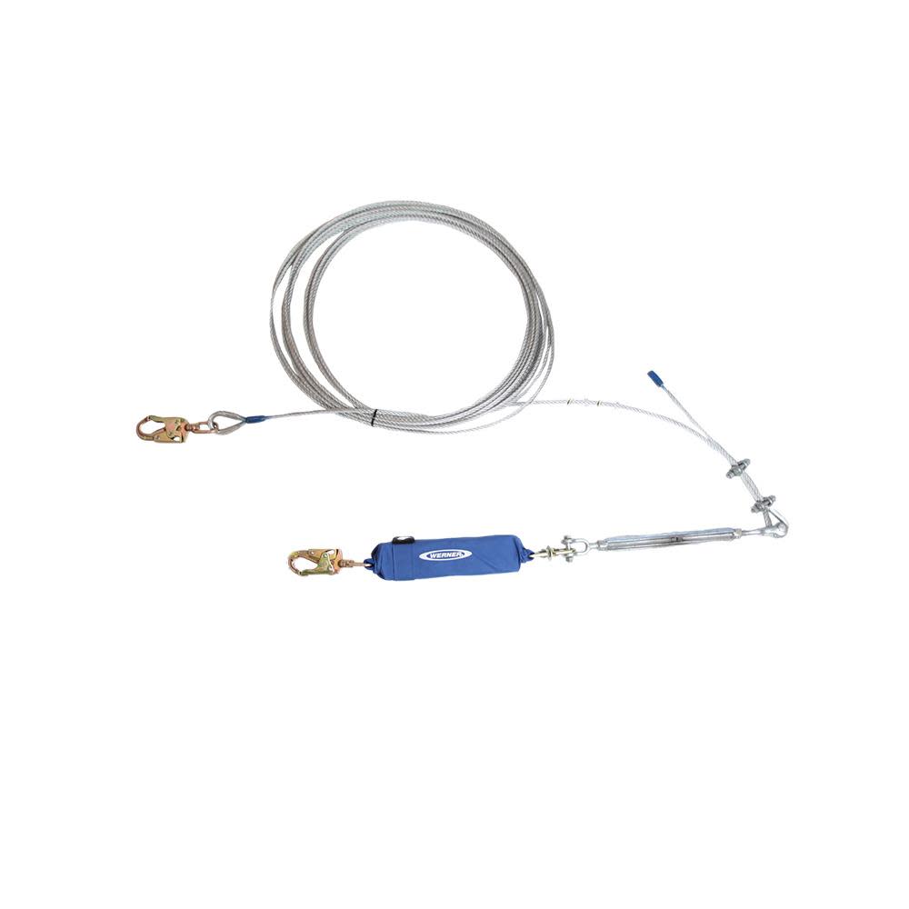 Werner 60 Ft. 2-Man Cable Horizontal Lifeline System - Flockneti