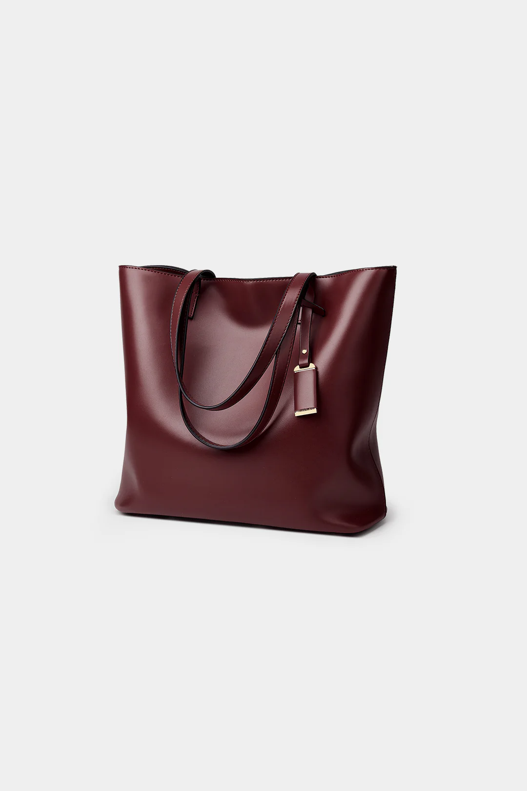 Faux Leather Tote Shoulder Bag - Flockneti