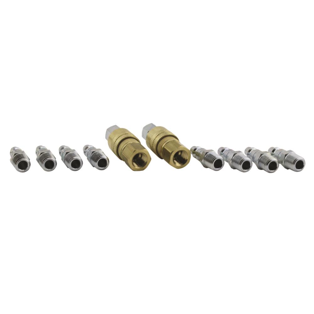 Milton (S-210) 1/4″ NPT M-Style Coupler and Plug Kit (12-Piece) - Flockneti