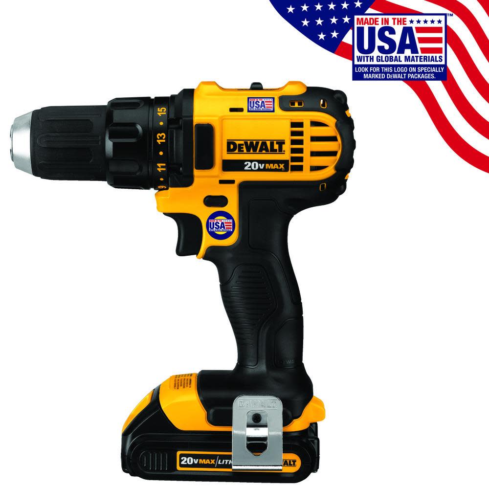 DEWALT DCD780C2 20V MAX Compact Drill Driver Kit - Flockneti