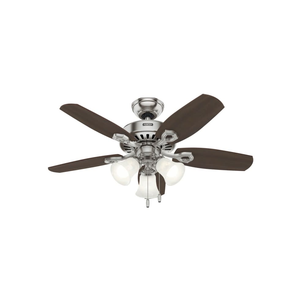 Hunter Fan Builder Ceiling Fan 42″ Brushed Nickel Brazilian Cherry - Flockneti