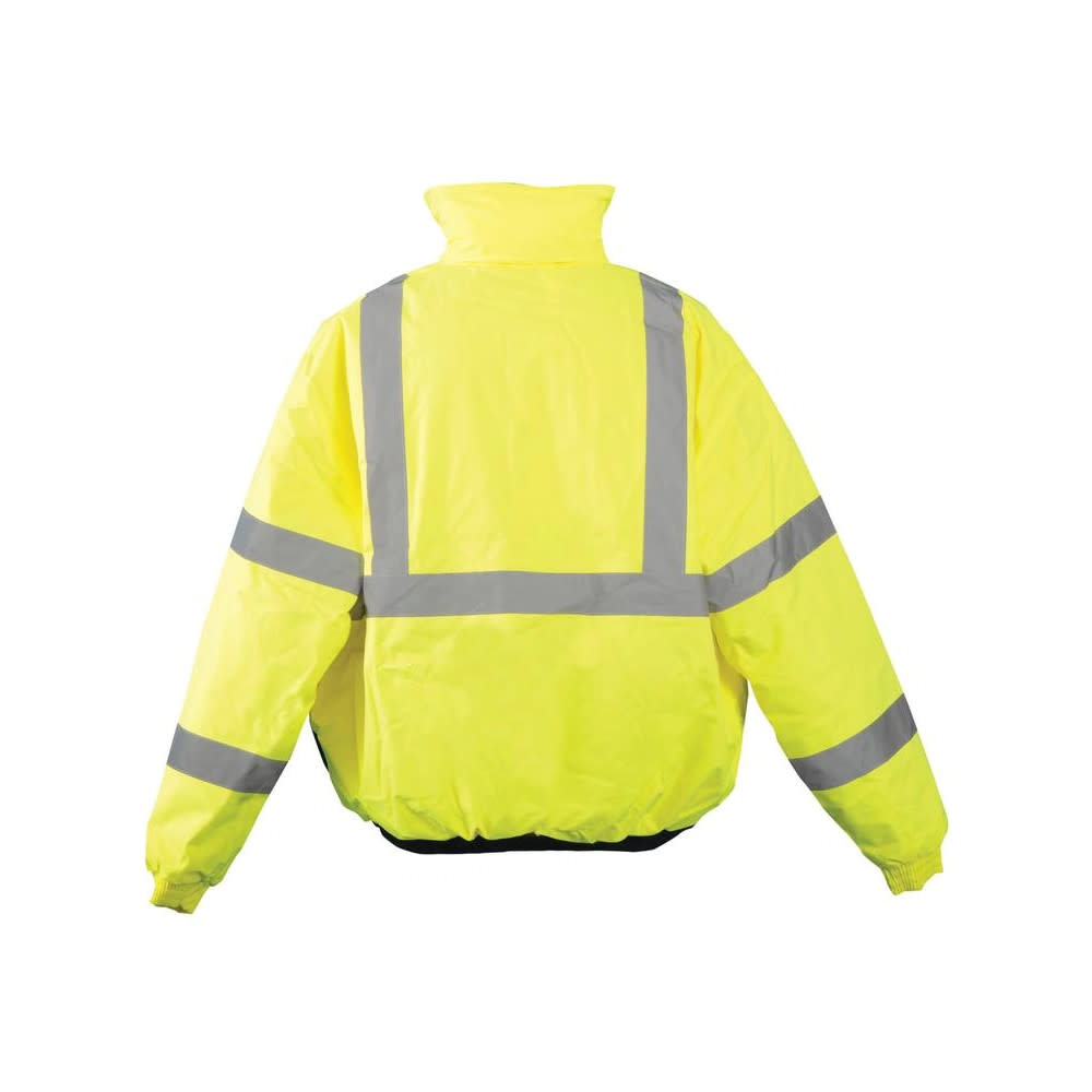 Occunomix Hi-Vis Yellow Class 3 Value Black Bottom Bomber Jacket Small - Flockneti