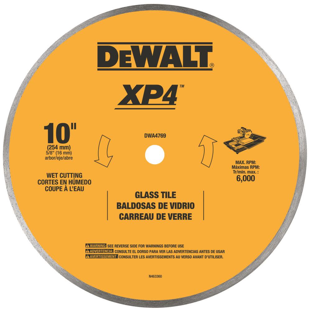 DEWALT 10-in Continuous Rim Glass Tile Blade - Flockneti