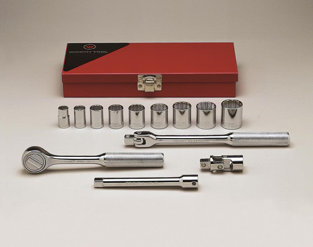 Wright Tool 3/8 In. Dr 13 pc. 12 Pt Socket Set - Flockneti