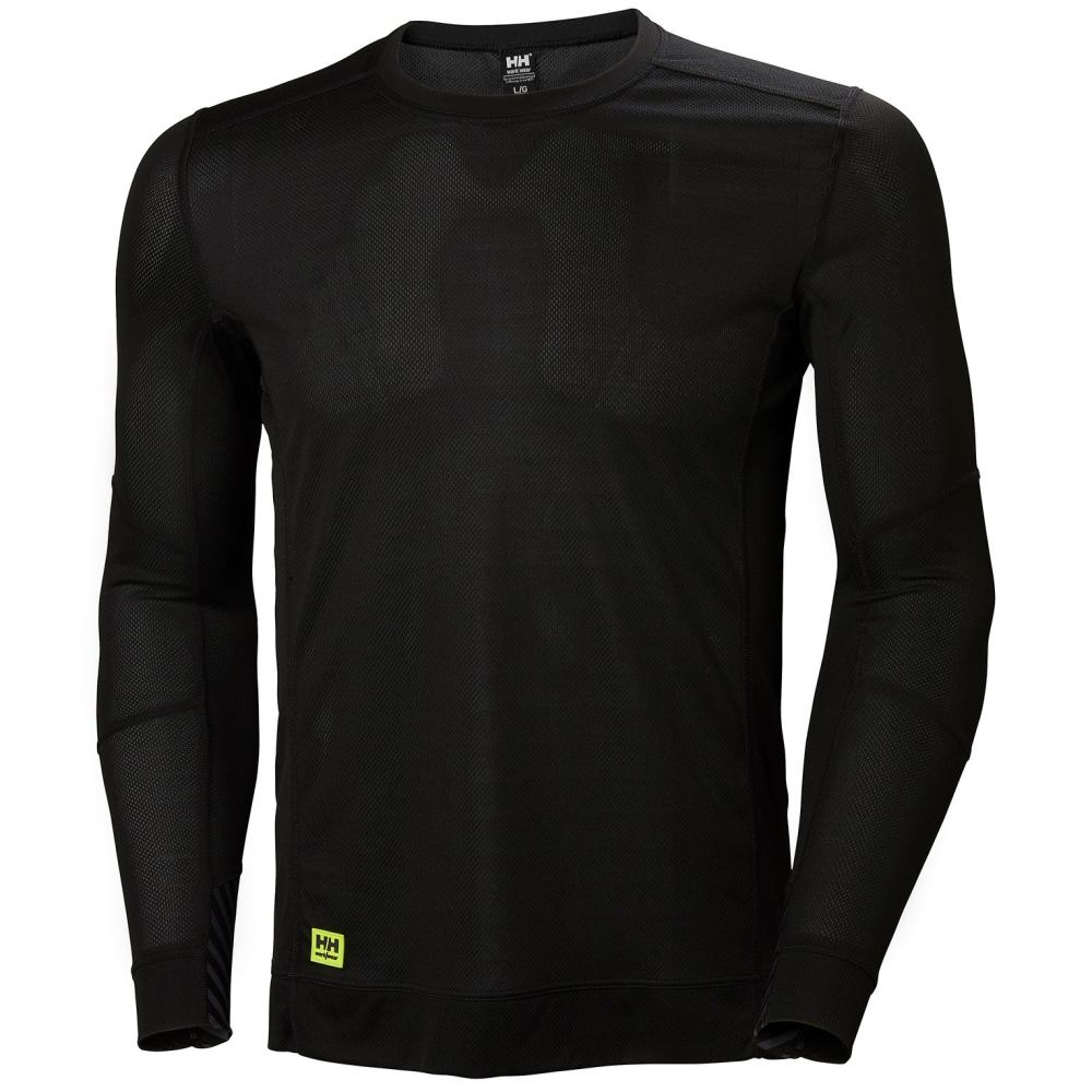 Helly Hansen Lifa Base Layer Crewneck Shirt Black Large - Flockneti