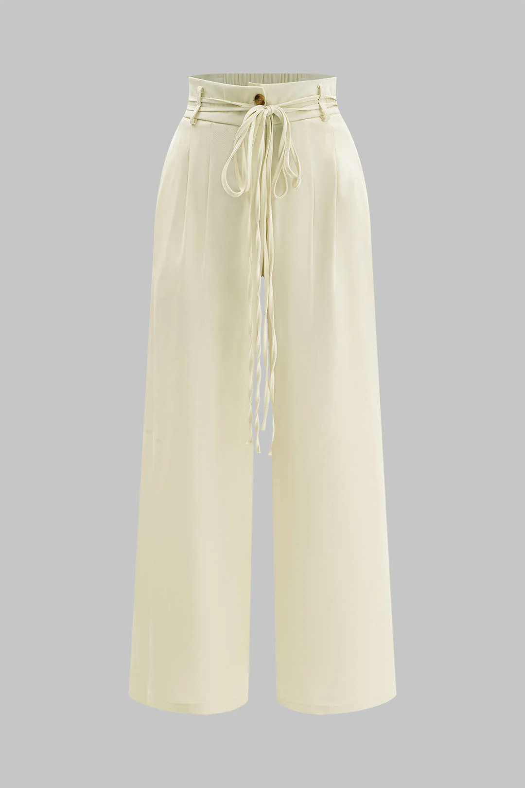 High Waist Tie-Up Trousers - Flockneti