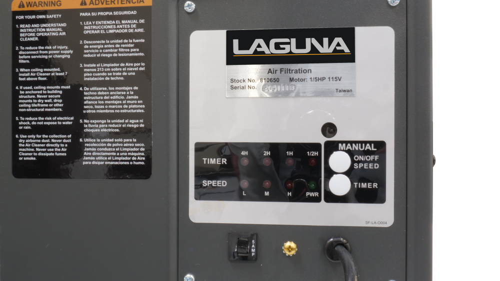 Laguna Tools Air Filtration Unit - Flockneti