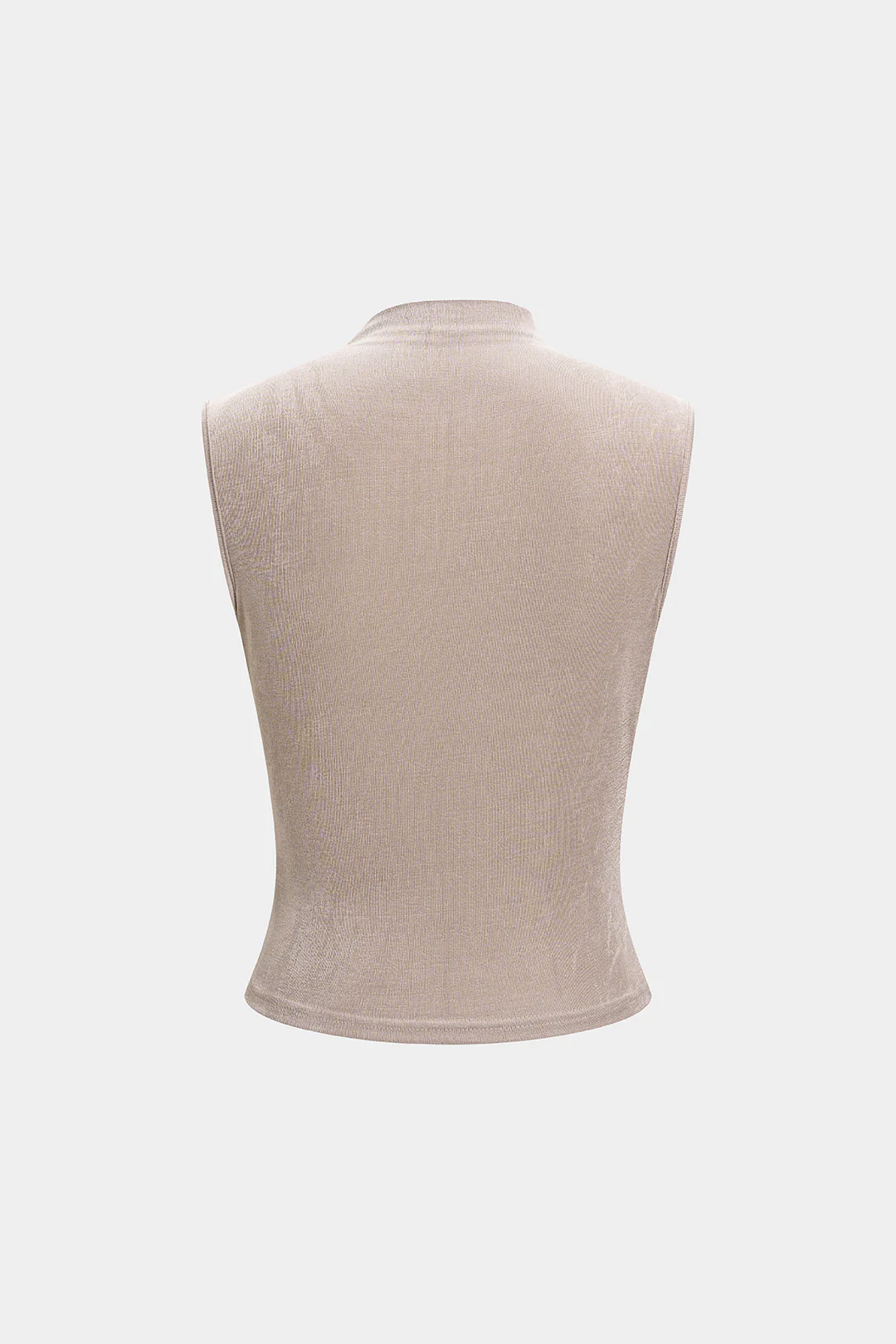 Mock Neck Ruched Tank Top - Flockneti