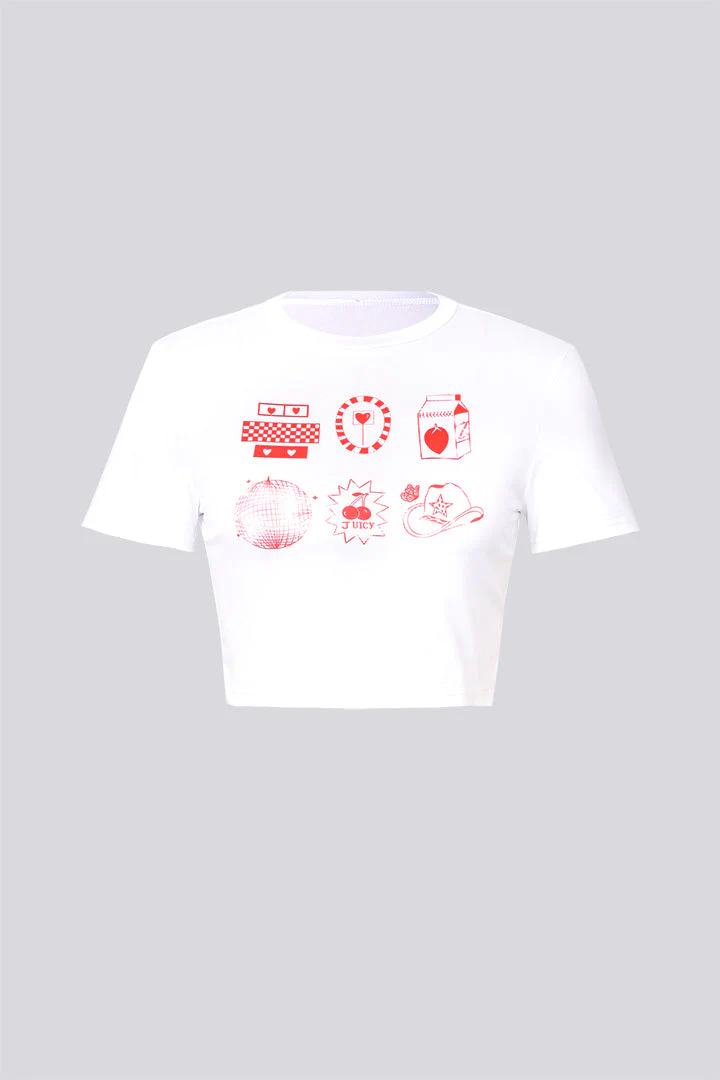 White Cropped T Shirt - Flockneti