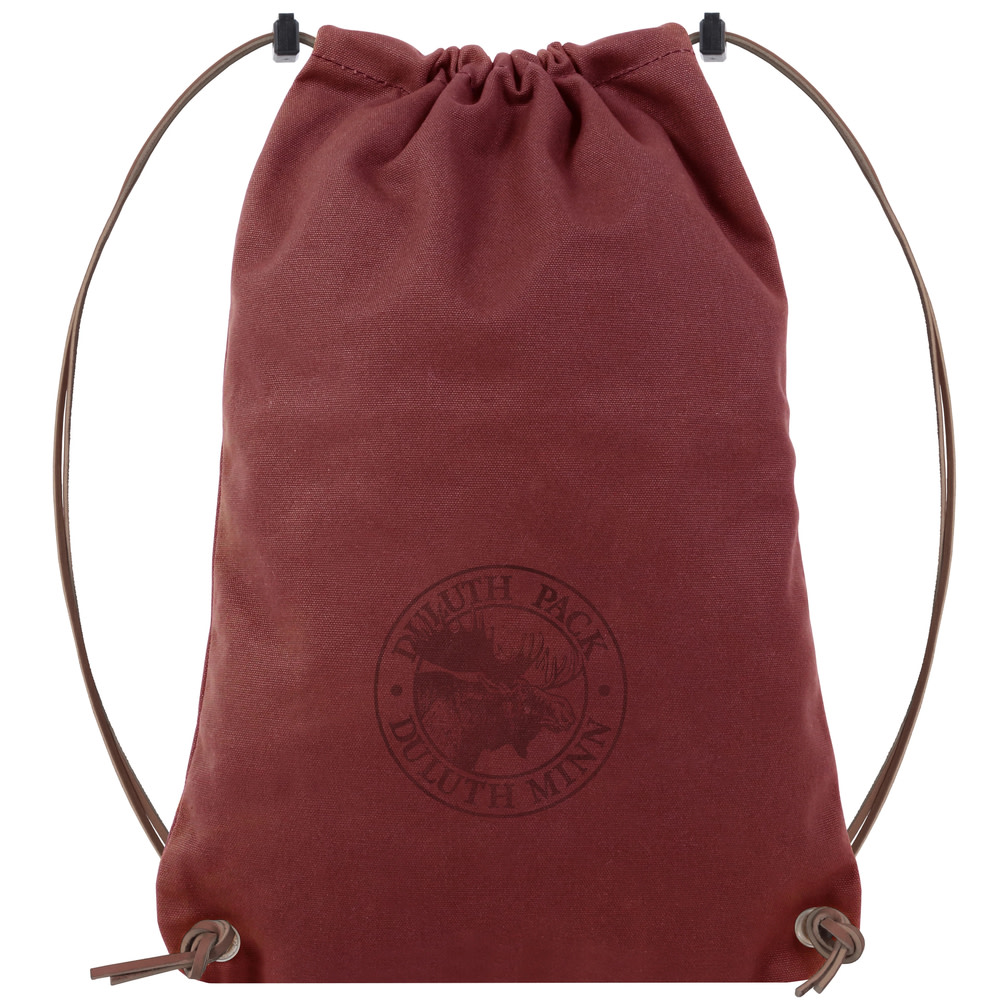 Duluth Pack Drawstring Backpack – Burgundy - Flockneti