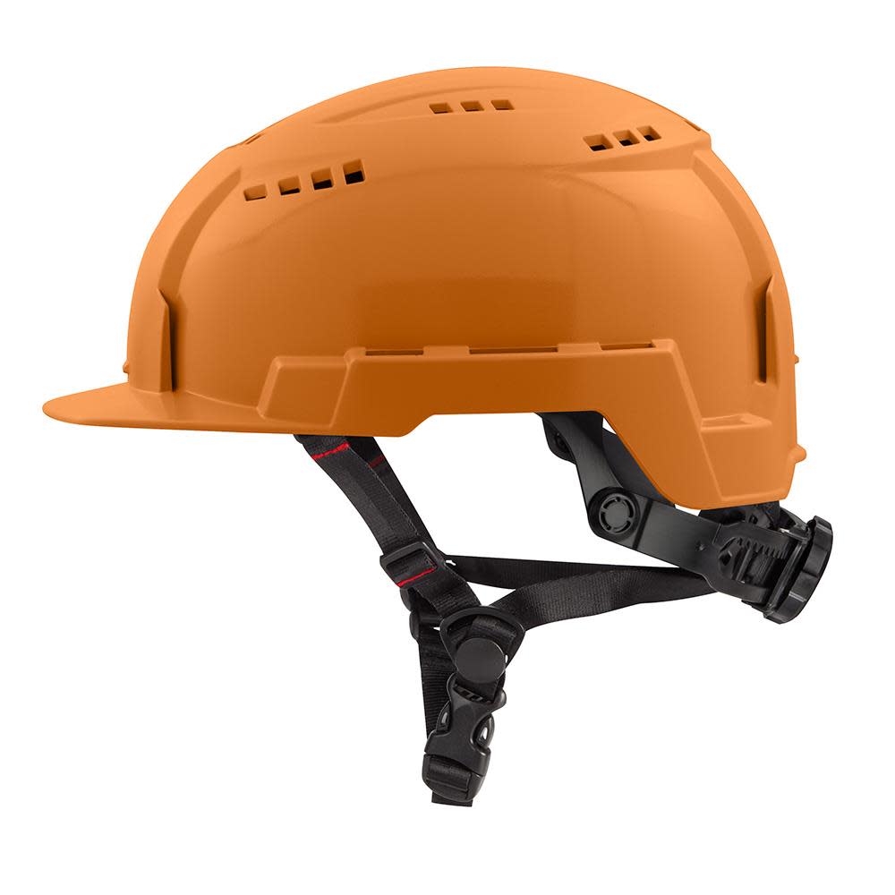 Milwaukee Orange Front Brim Vented Helmet with BOLT Class C - Flockneti