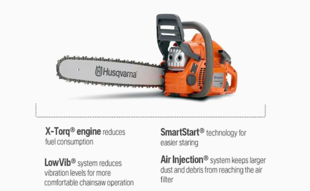Husqvarna 440 Chainsaw 16″ 9000 RPM 40.9cc 2.4 HP - Flockneti