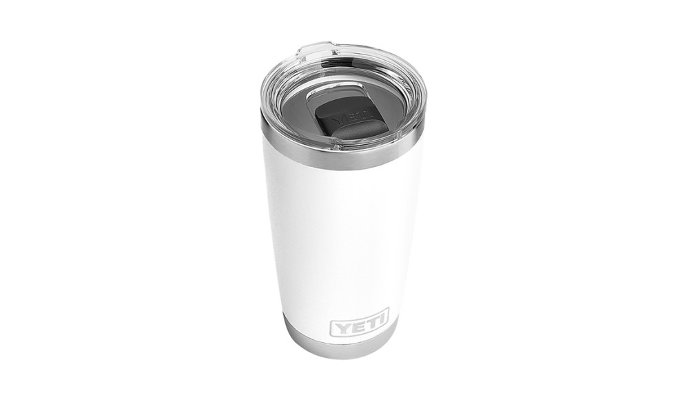 Yeti 20oz. White 18-8 Grade Stainless Steel Rambler Tumbler with Lid - Flockneti