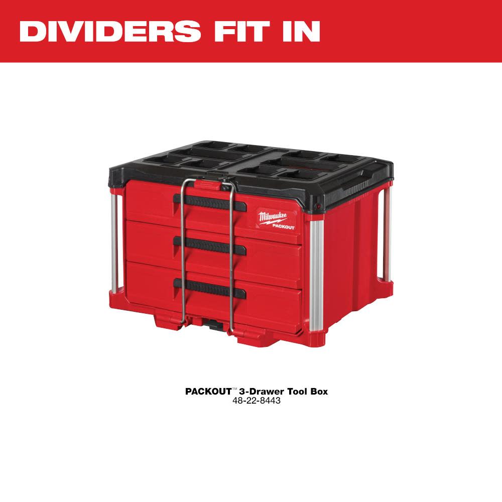 Milwaukee Drawer Dividers for PACKOUT 3-Drawer Tool Box - Flockneti