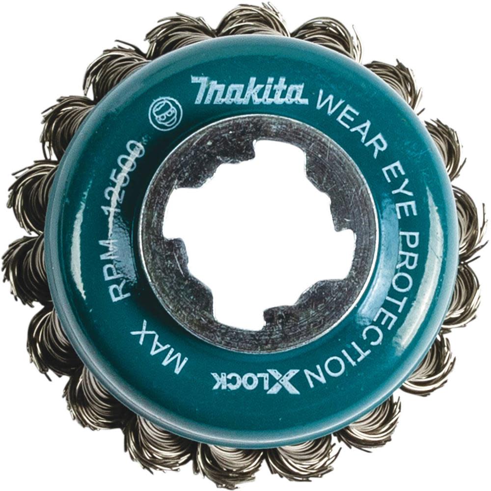 Makita X-LOCK 3-1/8″ Stainless Steel Knot Wire Cup Brush - Flockneti