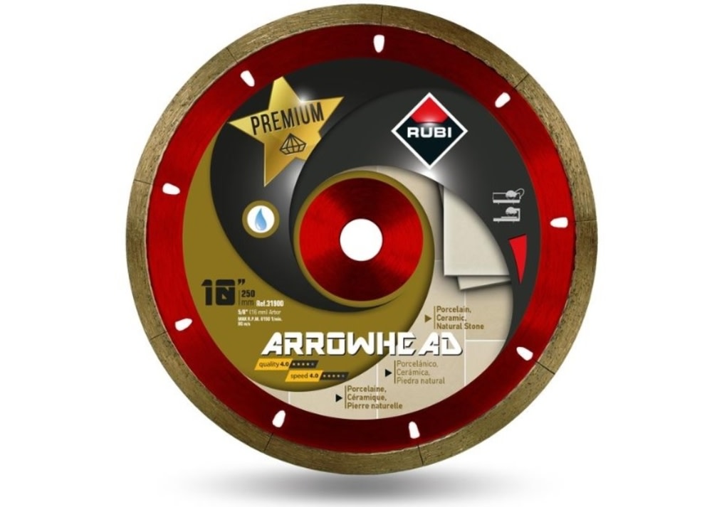 Rubi Tools Arrowhead 10 In. Premium Diamond Blade - Flockneti
