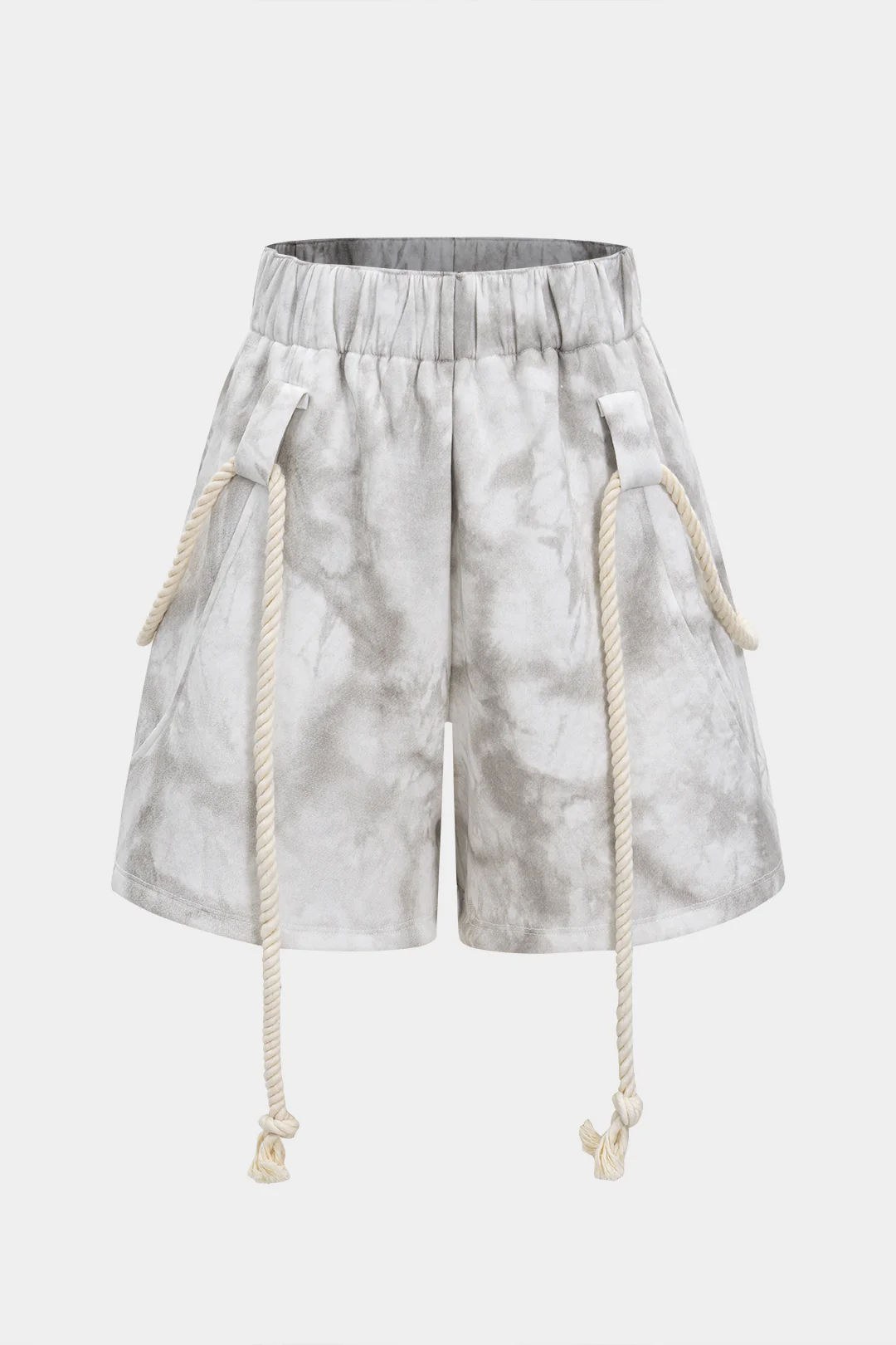 Watercolor Print Tie-Up Shorts - Flockneti
