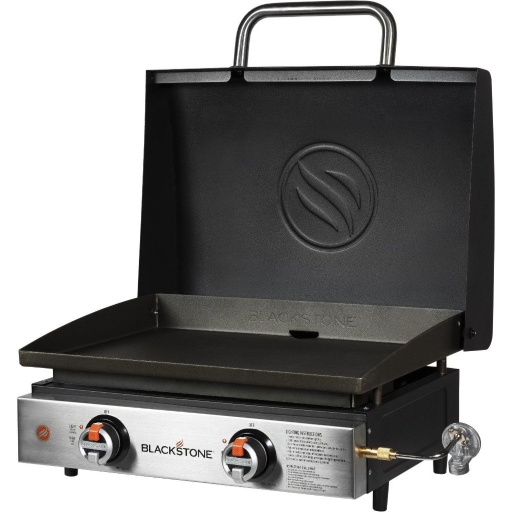 Blackstone Tabletop Griddle 22″ Stainless Steel Front Plate with Cover - Flockneti