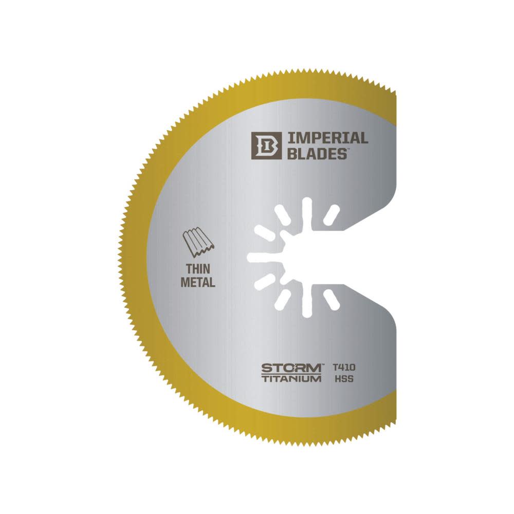 Imperial Blades One Fit 3-1/8″ Storm Titanium Thin Metal Segment Blade 1PC - Flockneti