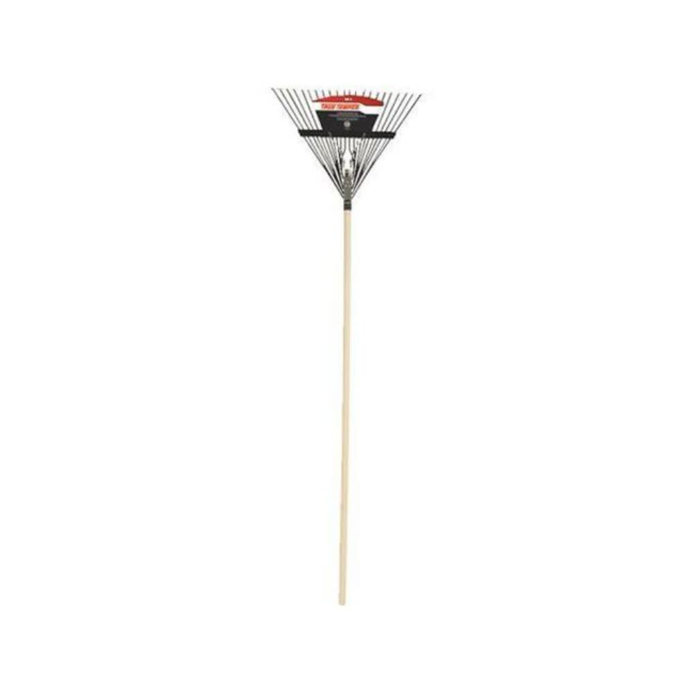 True Temper 22-Tine Steel Leaf Rake with Hardwood Handle - Flockneti