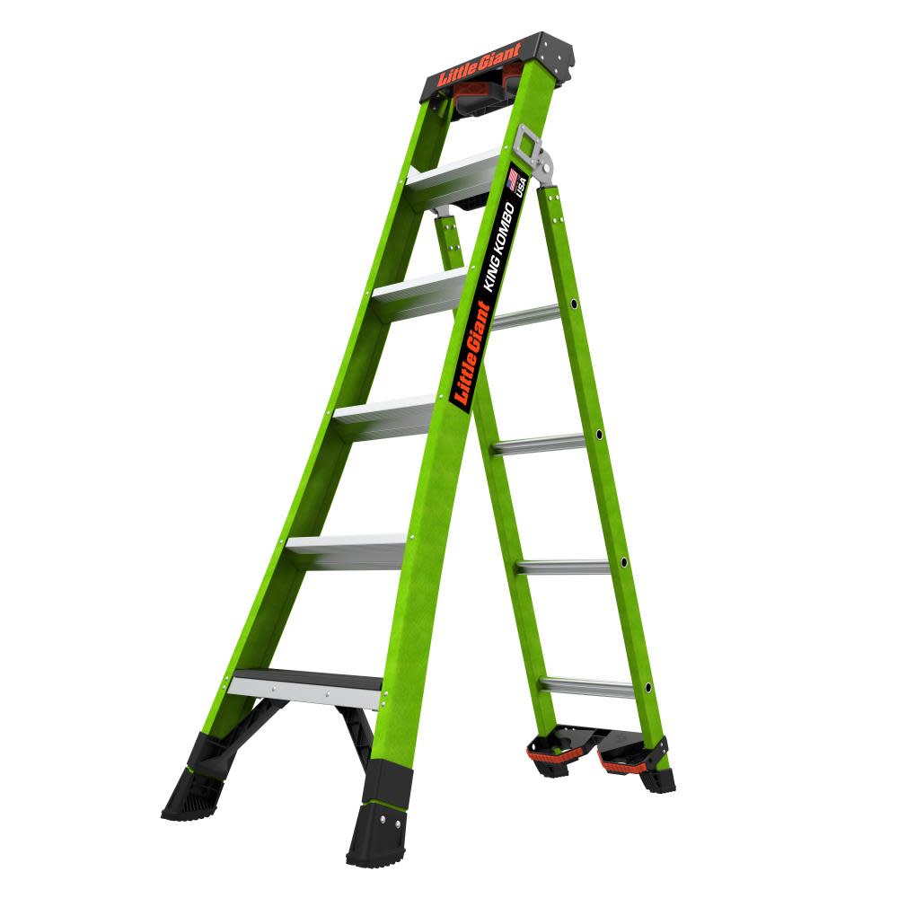 Little Giant Safety KING KOMBO Ladder Industrial 6′ ANSI Type IAA - Flockneti