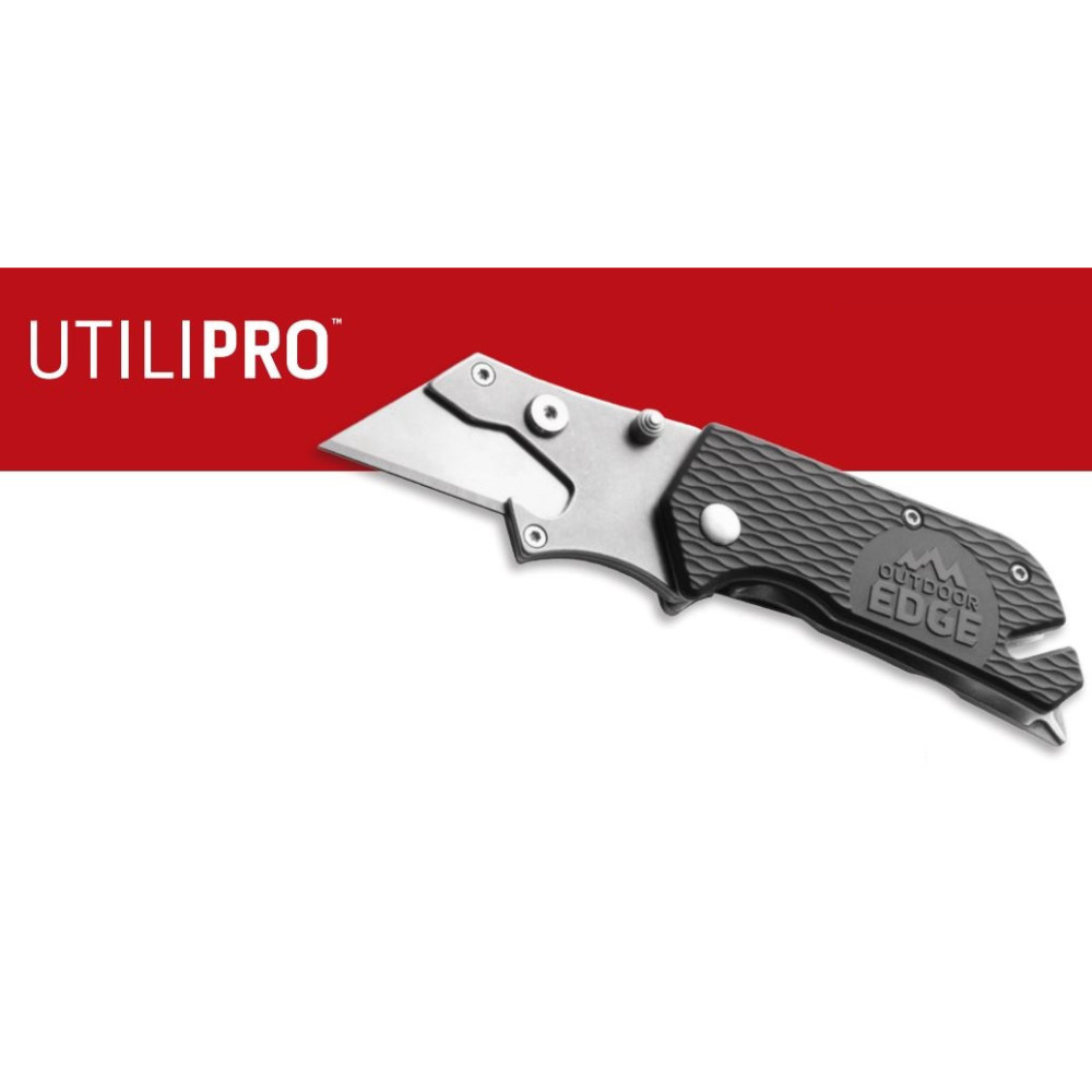 Outdoor Edge UtiliPro Folding Utility Knife 6 in 1 Black - Flockneti