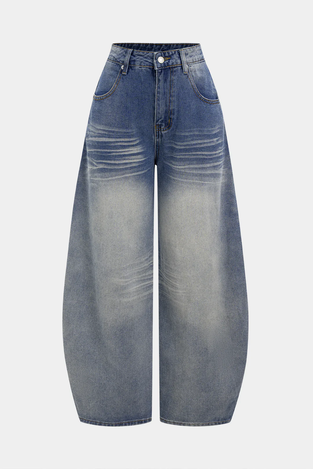 Denim Seamdetail Wide Leg Jeans - Flockneti