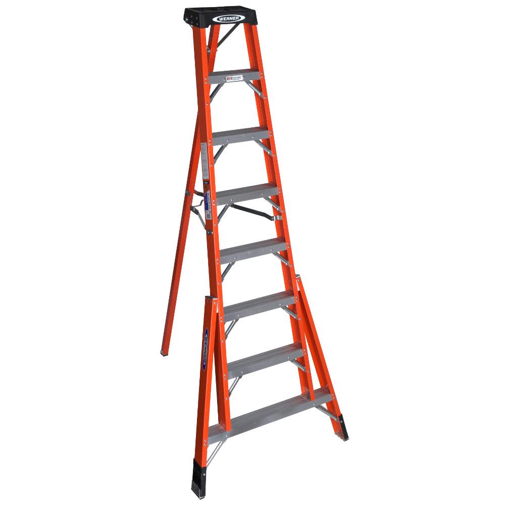 Werner 8 Ft. Type IA Fiberglass Tripod Ladder - Flockneti