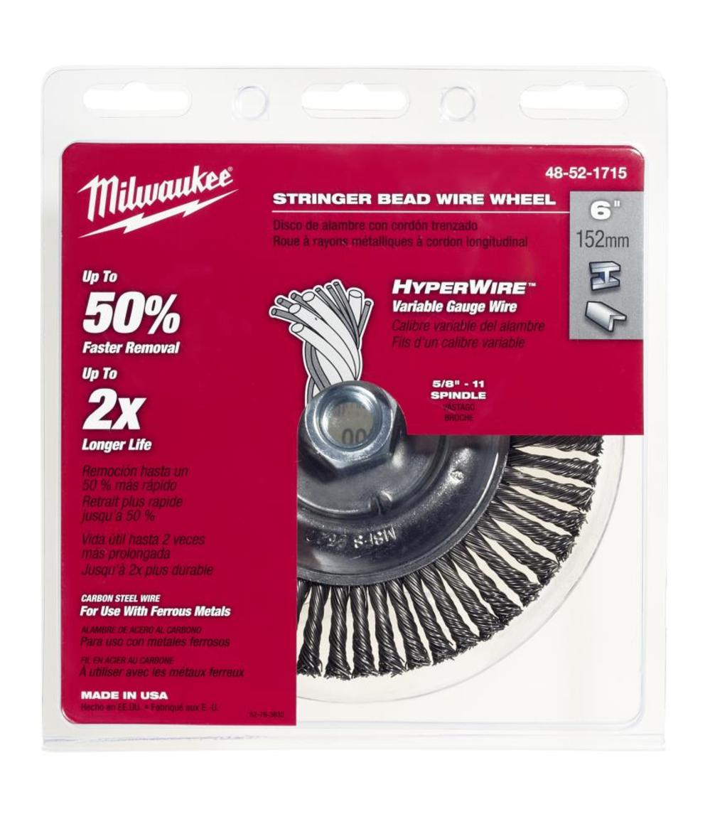 Milwaukee 6 in. Carbon Steel Stringer Bead Wheel - Flockneti
