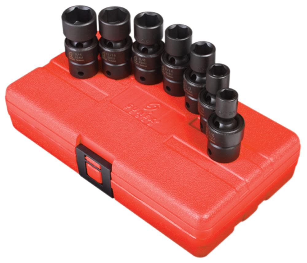 Sunex 3/8 In. Drive SAE Universal Impact Socket Set - Flockneti