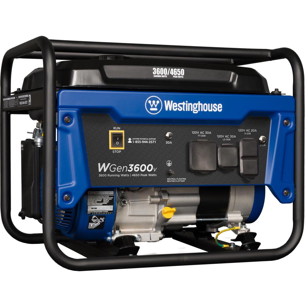 Westinghouse Outdoor Power 3600 Running Watt Portable Gas Powered Generator with RV Ready TT-30R 30 Amp Receptacle - Flockneti
