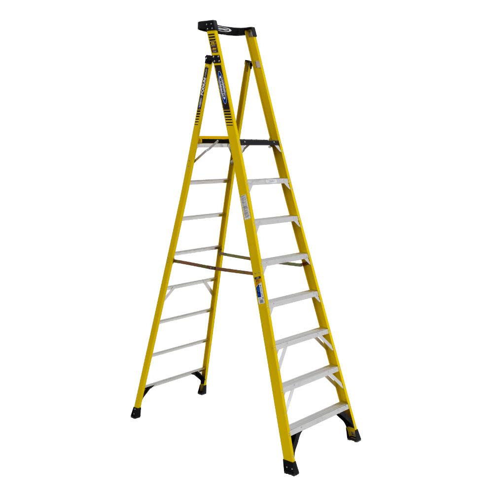 Werner Podium 8-ft Fiberglass 375-lb Type IAA Step Ladder - Flockneti