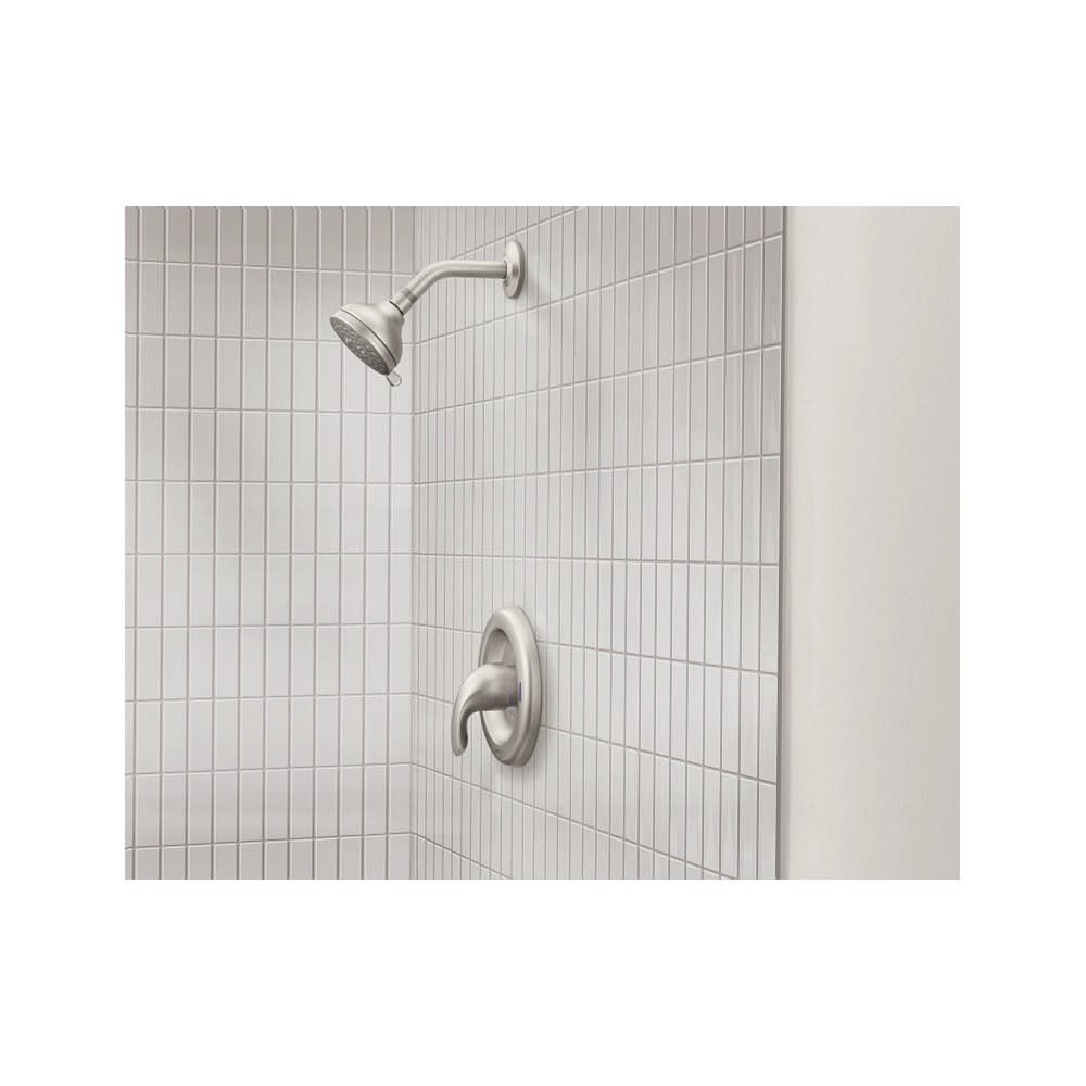 Moen Adler Spot Resist Brushed Nickel 1 Handle Shower Head - Flockneti