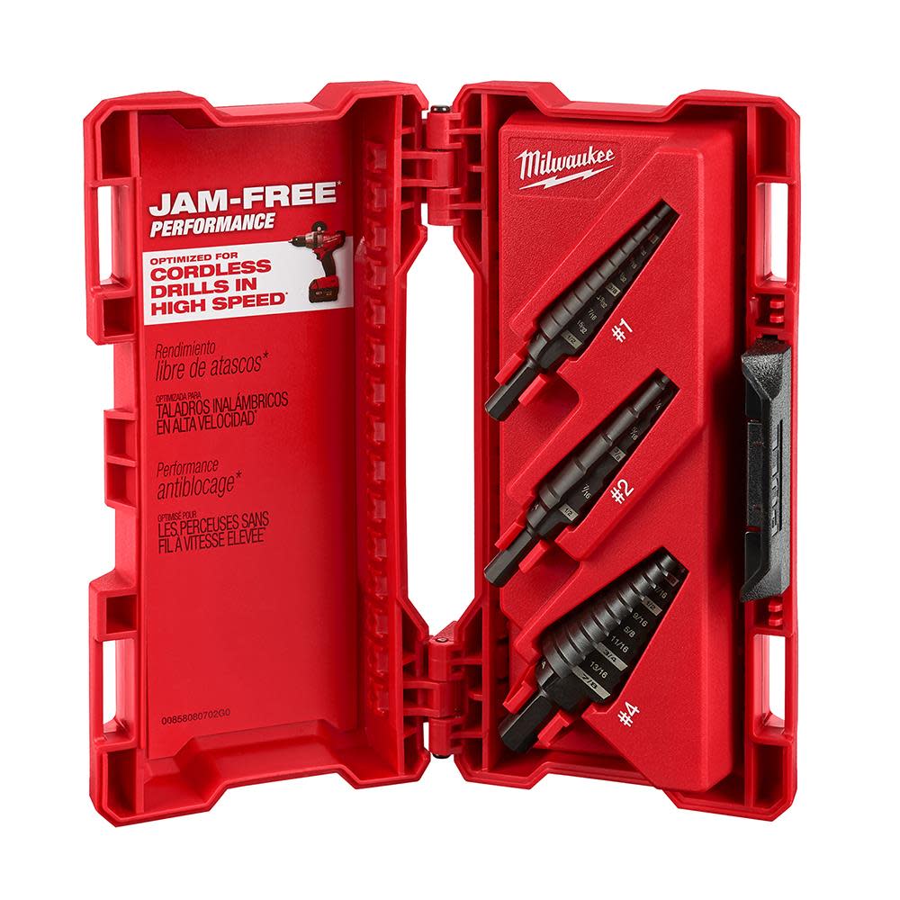 Milwaukee 3-Piece Step Drill Bit Set - Flockneti