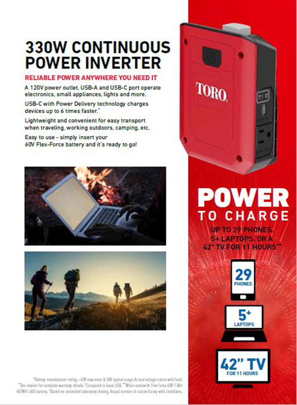 Toro 60V Power Inverter 300W - Flockneti