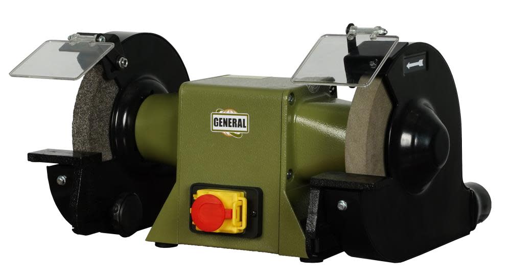 General International 1/2HP 6″ 1400 to 1750 RPM Industrial Bench Grinder - Flockneti