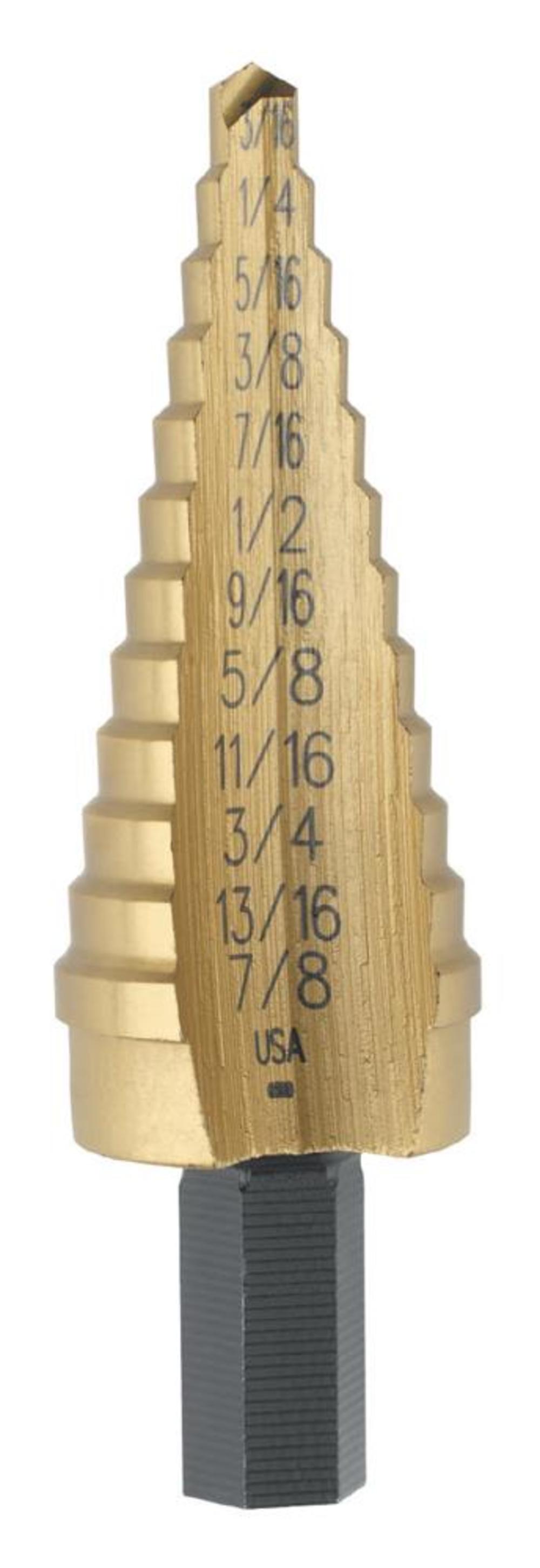 Irwin Step DRL #4T 3/16 to 7/8″ TiN 12 SZ - Flockneti