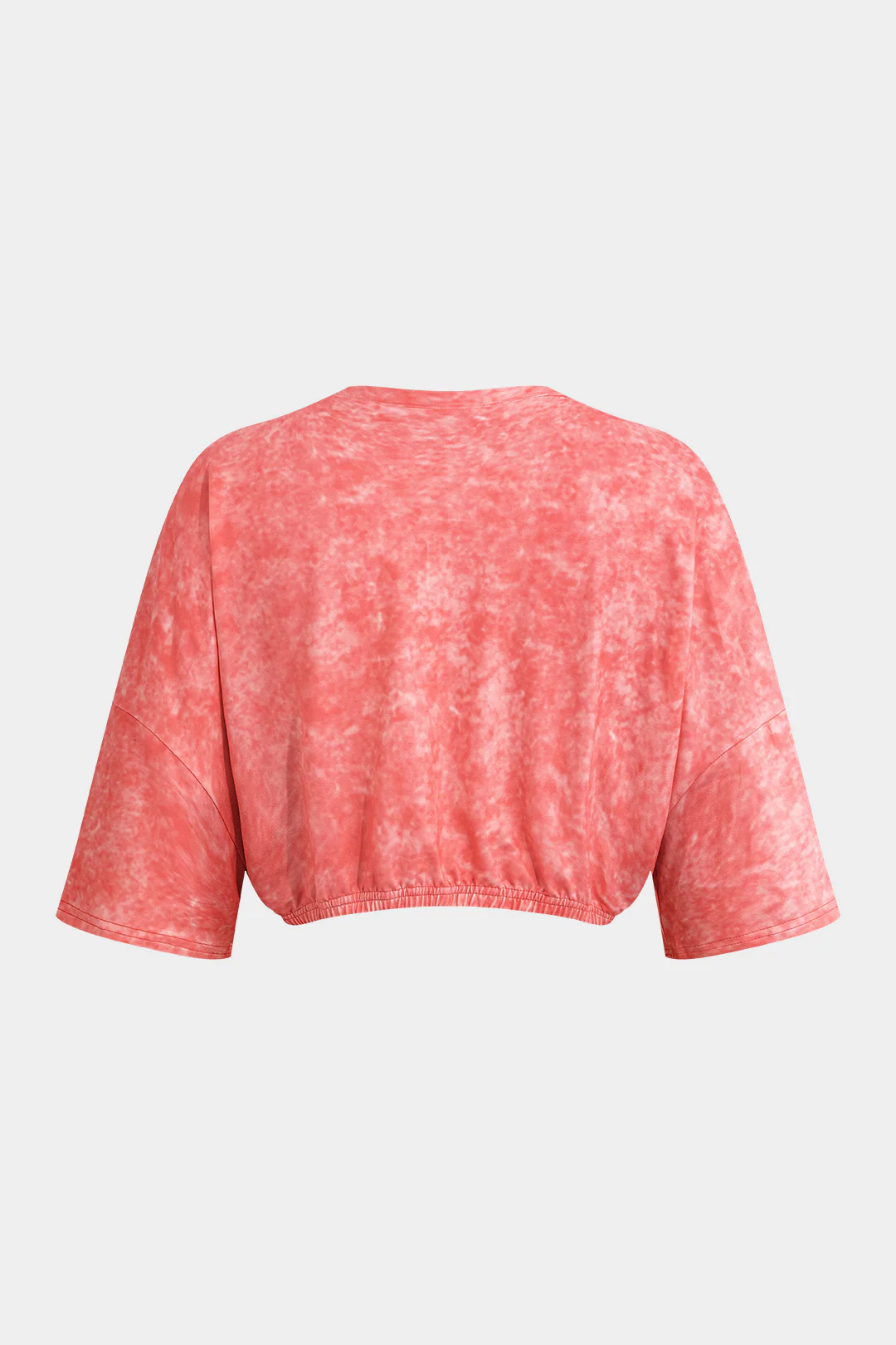 Round Neck Ruched Short Sleeve T-Shirt - Flockneti