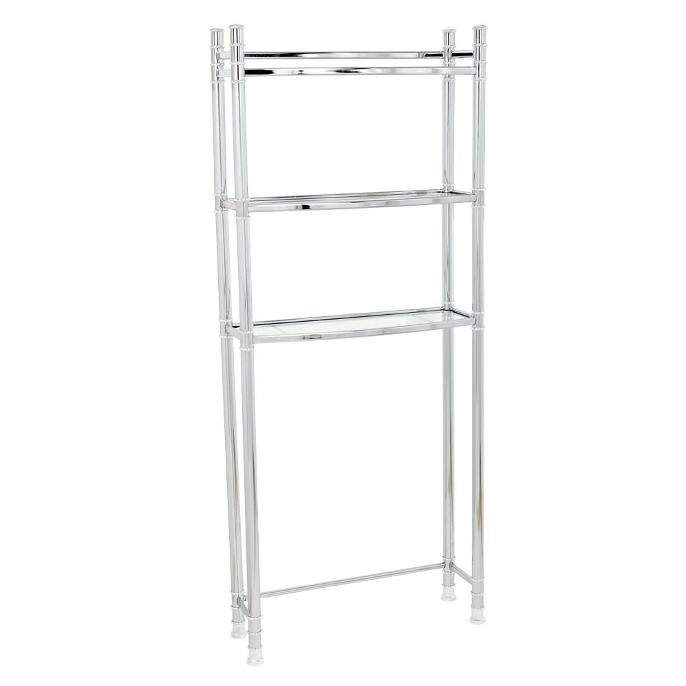 Zenith Over the Toilet Freestanding Spacesaver Chrome Steel - Flockneti