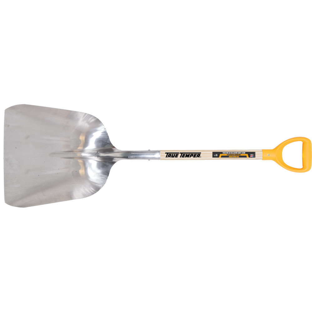 True Temper #10 Aluminum Scoop Shovel with D Grip Hardwood Handle - Flockneti