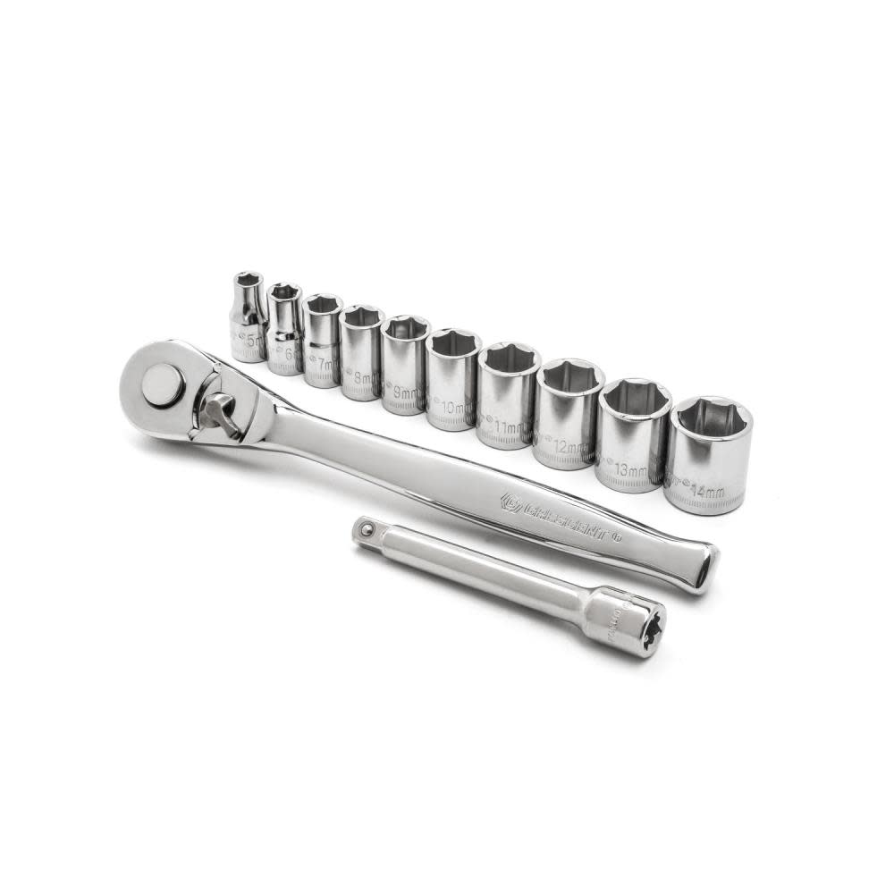 Crescent 12 pc 1/4 Drive 6 Point Metric Mechanics Tool Set - Flockneti