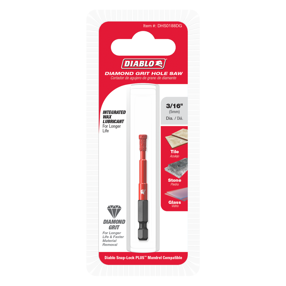 Diablo Tools 3/16″ Diamond Grit Hole Saws - Flockneti