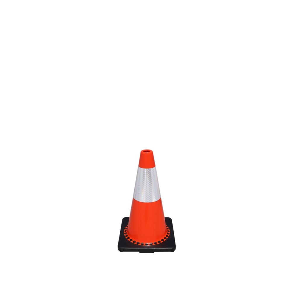 Vizcon Fluorescent Orange 18″ TrafFix PVC Cone with 6″ Collar - Flockneti