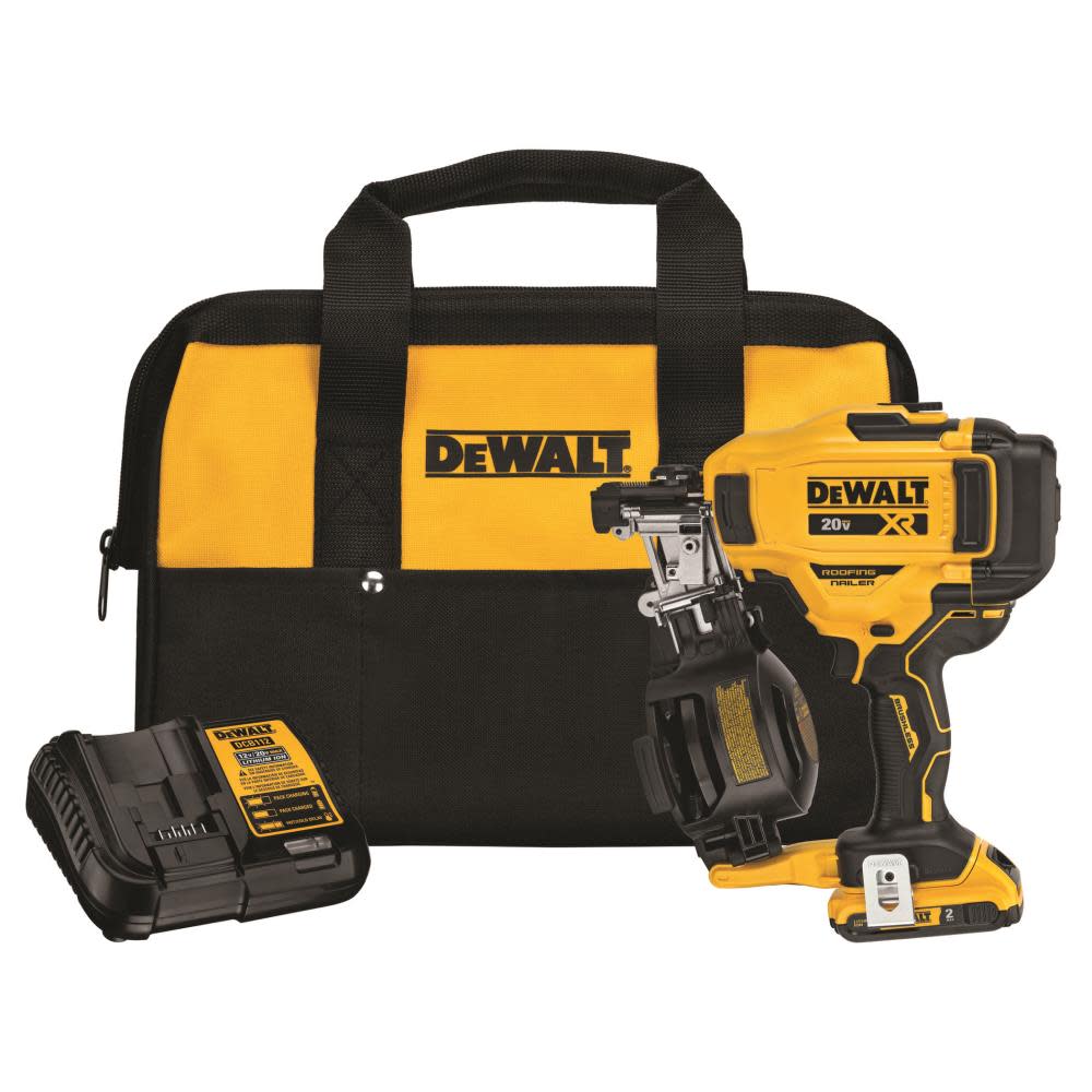 DEWALT 20V MAX* 15 Cordless Coil Roofing Nailer Kit - Flockneti
