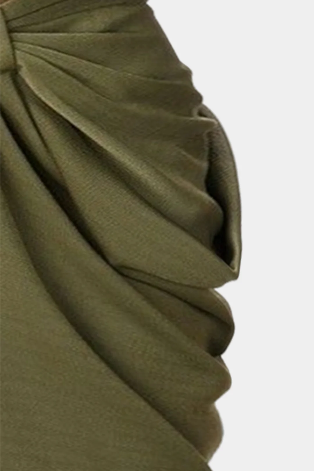Ruched Zipper Mini Skirt - Flockneti