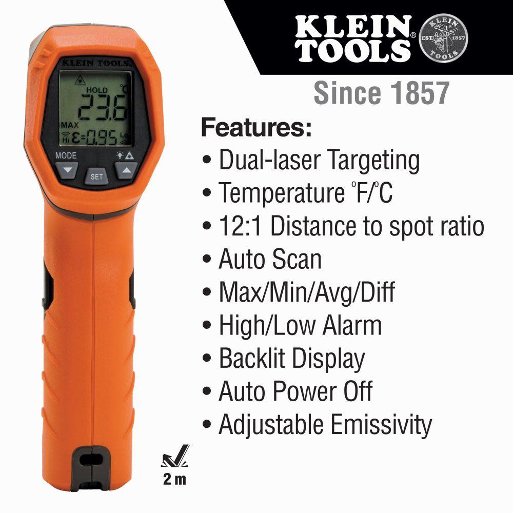 Klein Tools Dual Laser Infrared Thermometer - Flockneti