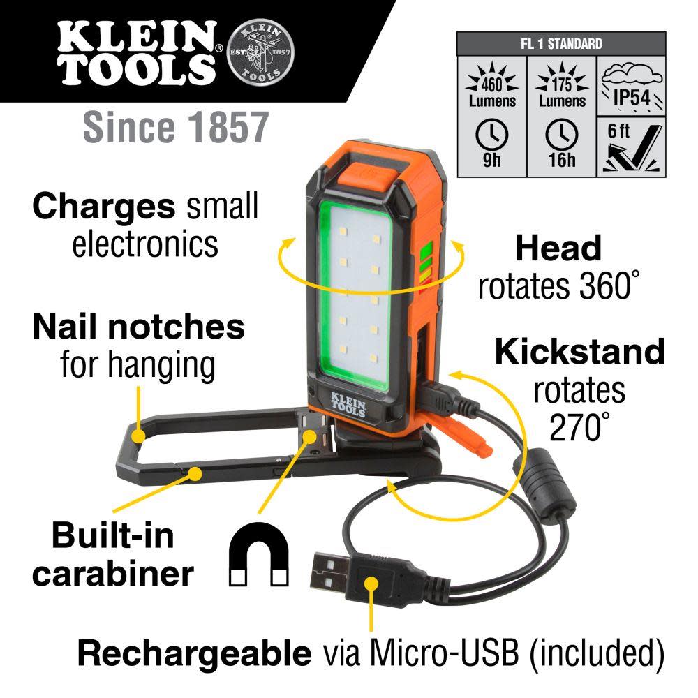Klein Tools Personal Worklight Rechargeable Battery Magnetic - Flockneti